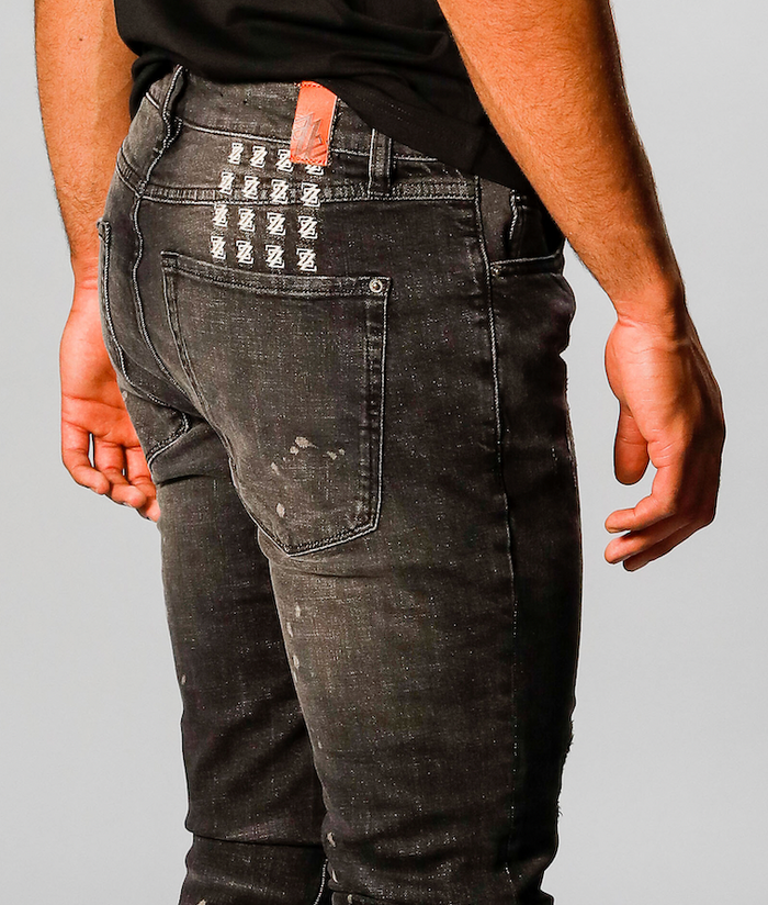 ibiza Jean - Black Distressed Washed Denim | Shabazz