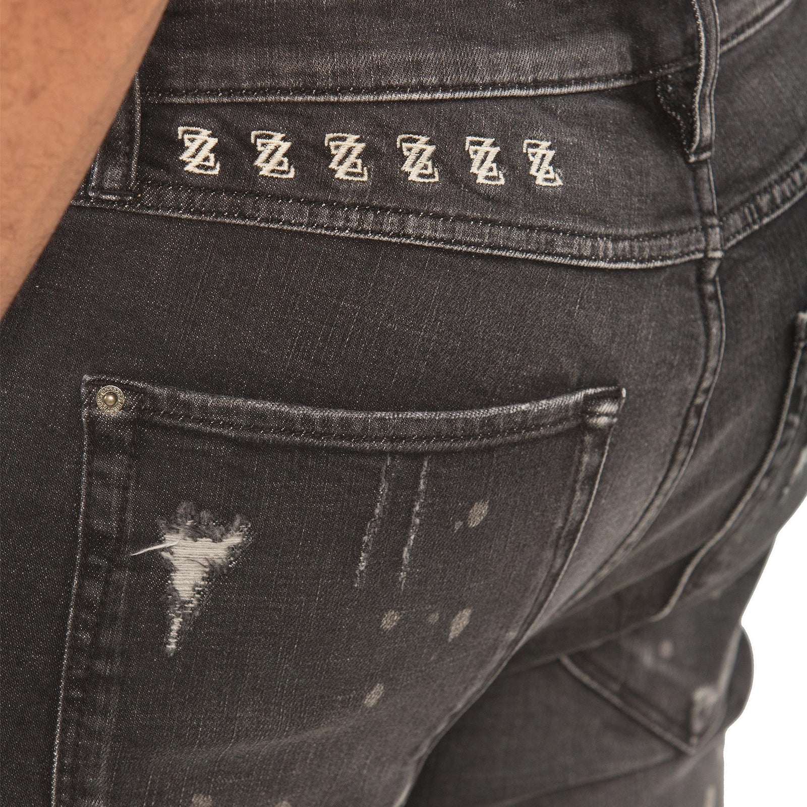 South Beach Jean - Black Distressed Washed Denim | Shabazz South Beach Jean - Black Distressed Washed Denim | Shabazz